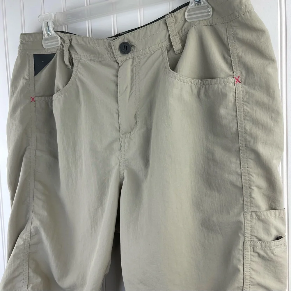 Patagonia Away From Home Hiking Tan Khaki Nylon Bermuda 9” Shorts 14